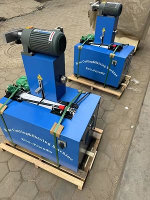 Machine de coupe de tuyau en caoutchouc sans poussière et machine de ski avec 4 couches et contrôle avancé de bouton 2 pouces 6-51mm bleu