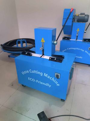 Machine de coupe de tuyau en caoutchouc sans poussière avec 4 couches et contrôle avancé de bouton 2 pouces 6-51mm bleu