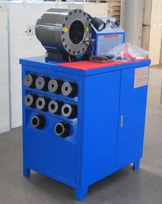 2 pouces de haut modèle bleu couleur 10 Die tubes Crimper / tubes en caoutchouc Crimping Machine Des performances fiables avec 600T force de crimping