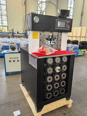 3 pouces PLC machine de crimping de tuyau à courant alternatif pour plus de pression Max ouverture 158mm machine de crimping de tuyau