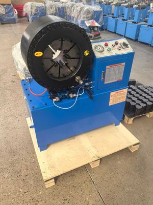 1/4 à 3' de haute capacité avec 200pcs/h Couleur bleue Modèle électrique plus court Système de bouton de tuyau hydraulique Crimping Machine pour 6-76mm Crimping Range