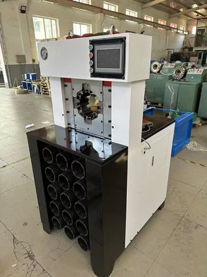 Un bon prix. 3 pouces hydraulique tuyau Crimping Machine avec 15 Die 6-76mm contrôle PLC en ligne