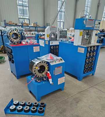 Sertisseuse de flexibles hydrauliques DX68 avec pompe à huile de 315 bars de pression, options de tension 220V/240V/380V/415V et 10 matrices