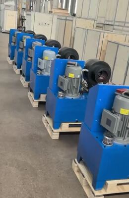Pince à sertir hydraulique pour tuyaux, couleur bleue DX68, 220v/380v, 2 pouces, avec plage de sertissage de 6 à 51mm, 10 matrices et 200 pièces par heure, efficacité