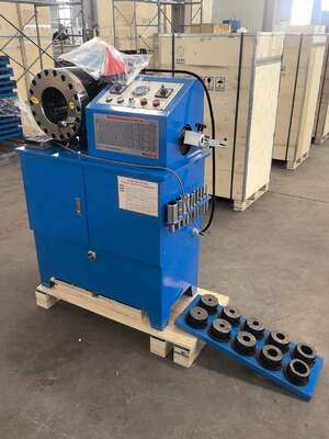 Machine à sertir les tuyaux hydrauliques, 2 pouces, 6-51 mm, 10 matrices, avec double fonctionnalité et machine à couper les tuyaux, 2 fonctions en une seule machine à sertir/à couper pour une construction robuste