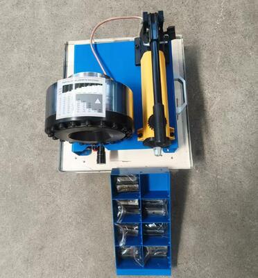 Chaîne de sertissage manuelle de machine de sertissage de tuyau hydraulique de 1 pouce de 6 mm à 25 mm de couleur bleue avec 7 matrices pour des applications hydrauliques avec une pression différente de 31,5 MPA à 60 MPa selon la demande du client