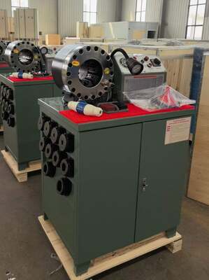 Machine à sertir les tuyaux en caoutchouc, 2 pouces, 600T, modèle supérieur, couleur verte, tension 220V/240V/380V/415V, avec plage de 6 à 51mm et 10 matrices interchangeables