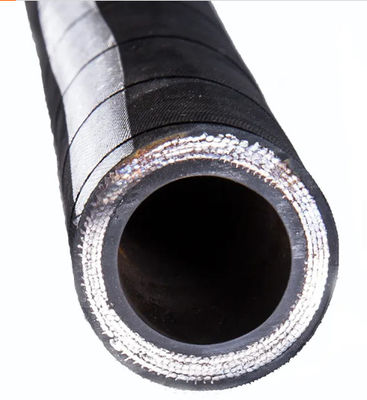 Un bon prix. 3 fil flexible de tuyau en caoutchouc hydraulique de spirale de 8 pouces ont tressé le grand calibre de tuyau en caoutchouc en ligne