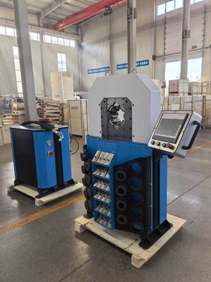 16 Morts Beaux colorés et bon design 0,01 mm précision de la tuyau Crimping Machine 4 pouces Grande capacité de la plage de Crimping électrique outil de crimping hydraulique