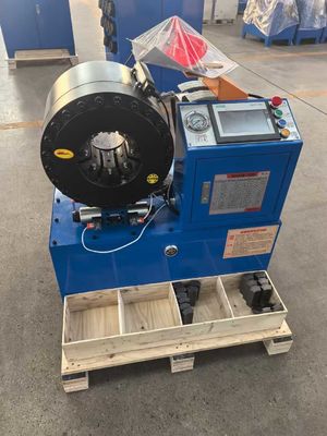 Système de commande PLC Service OEM Industriel 16 Dies Couleurs bleues 4 pouces Plage de décapage Outil de décapage hydraulique électrique 0,01 mm Machine de décapage de tuyau de précision
