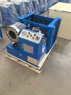 2 pouces électrique bleu couleur automatique tuyau machine à swaging avec rack et changement rapide outils de moule portable hydraulique Crimper haute pression