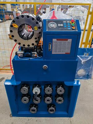 Système de contrôle numérique de machine de sertissage de tuyau hydraulique de gamme de sertissage de 2 pouces 6-51/64 mm avec outil et support de moule à changement rapide et 10 matrices interchangeables
