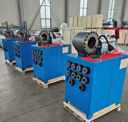 600T Crimping Force Rubber Hose Crimping Machine avec une portée de 6 à 51 mm et 10 matrices interchangeables pour le crimping de tuyau hydraulique