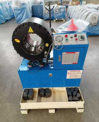 Un bon prix. 3 pouces électrique hydraulique de tuyau de crimping machine avec 800T Crimping Force, 6-76mm Range et 200pcs/H Capacité en ligne