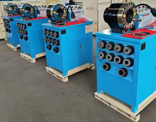 Un bon prix. Machine à sertir les tuyaux en caoutchouc, modèle supérieur de 2 pouces, Force de sertissage 600T, avec une plage de 6 à 51mm et 10 matrices interchangeables pour sertisseuse de tuyaux hydrauliques en ligne