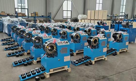 Un bon prix. Pince à sertir hydraulique électrique DX68, 220v/380v, 2 pouces, avec une précision de sertissage de 6 à 51mm ± 0.01mm, 10 matrices et 200 pièces par heure, efficacité en ligne