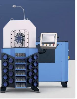 Un bon prix. 4 pouces électrique hydraulique tuyau machine de crimping avec 0,01 mm de précision 6-102 mm de la plage de crimping et 18 matrices en ligne