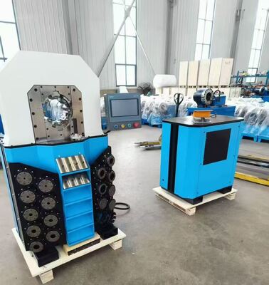 Service OEM Machine de sertissage de tuyaux hydrauliques avec une précision de 0,01 mm, une plage de sertissage de 6 à 102 mm et 16 matrices