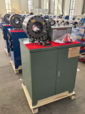 2 Inch 600 Ton Pressure Force Rubber Hose Crimping Machine Higher Model Green Color 220v/380v Voltage With 6-51mm Range And 10 Interchangeable Dies