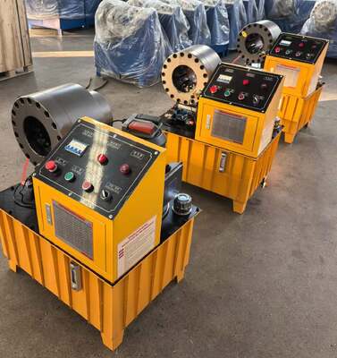 Un bon prix. Machine à sertir les tuyaux hydrauliques de couleur jaune de conception spéciale DX68 avec pression de pompe à huile de 31,5 MPa, options de tension de 220 V/240 V/380 V/415 V et puissance du moteur de 3 kW/4 kW. en ligne