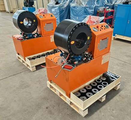 Un bon prix. Pince à sertir hydraulique électrique de tuyau de couleur orange de 2 pouces DX68 avec des outils de moule à changement rapide précision de 6-51mm 10 matrices et efficacité de 200 pièces par heure en ligne
