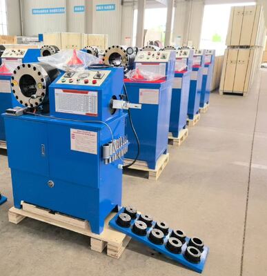 Un bon prix. Machine à sertir les tuyaux hydrauliques, 6-51mm, 2 pouces, couleur bleue, 10 matrices, avec double fonctionnalité et machine à couper les tuyaux, 2 fonctions en une seule machine, pour une construction robuste en ligne