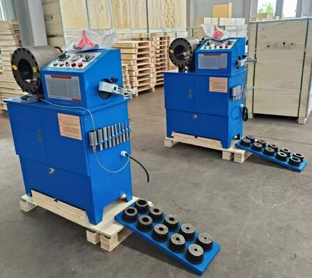 Un bon prix. 2 pouces De 6 à 51 mm 10 Dies Hydraulique Pompe Crimping Machine Avec fonctionnalité double Et Pompe Skiving Machine 2 fonctions dans une machine Crimping / skiving Pour une construction robuste en ligne