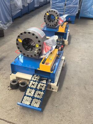 Un bon prix. FY-51CSD 2 pouces de couleur bleue haute efficacité 600 tonnes de force de pression machine de crimpage manuelle de tuyau Pas de puissance nécessaire de 6-51 mm de portée de crimpage et 10 matrices interchangeables pour les applications hydrauliques en ligne