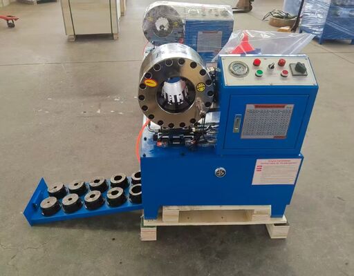 Un bon prix. Pince à sertir hydraulique électrique de tuyau de couleur bleue de 2 pouces DX68 avec des outils de moule à changement rapide de 6 mm à 51 mm, précision de 10 matrices et efficacité de 200 pièces par heure en ligne