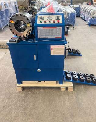 Machine à sertir les tuyaux hydrauliques, couleur bleue, 6-51mm, 2 pouces, 10 matrices, avec double fonctionnalité et machine à couper les tuyaux, 2 fonctions dans une seule machine à sertir/à couper pour les applications industrielles