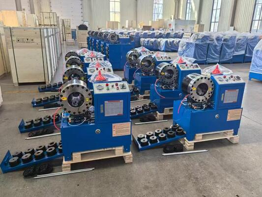 Pince à sertir hydraulique électrique modèle DX68 de 2 pouces, couleur bleue, sans outils de moule à changement rapide, plage de sertissage de 6 mm à 51 mm, tension différente, précision de 10 matrices et efficacité de 200 pièces par heure